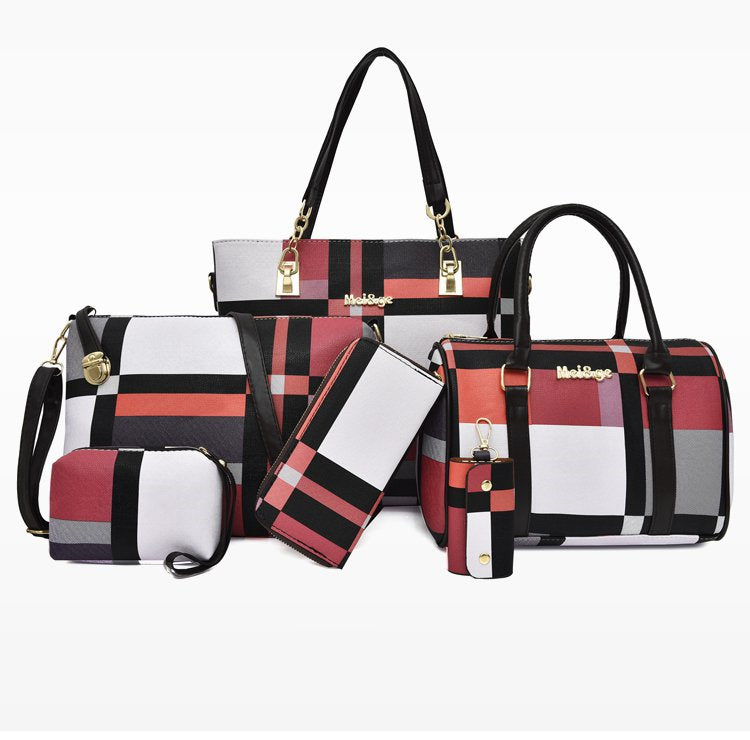 Fashion Ladies Bag Handbags Sets 6 in 1 Handbag for Women